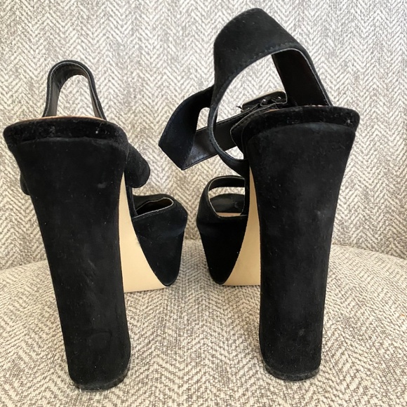 Steve Madden Jillyy Black Suede Platform Heels - size 8 - Picture 6 of 8